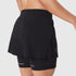 W087. Aerotex™ Side Split Liner Short - Black