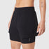 W087. Aerotex™ Side Split Liner Short - Black