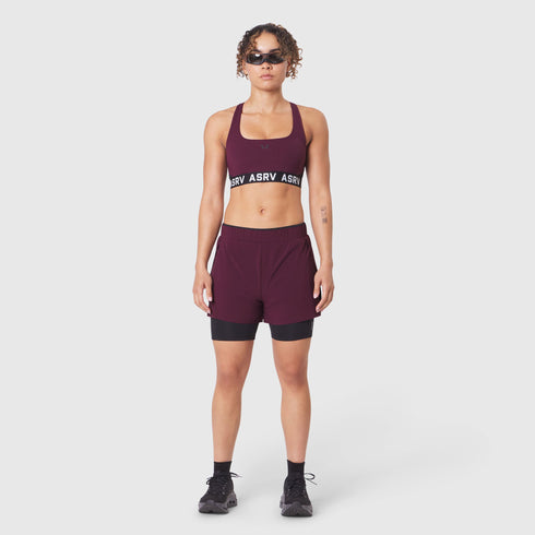 W087. Aerotex™ Side Split Liner Short - Merlot
