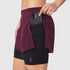 W087. Aerotex™ Side Split Liner Short - Merlot