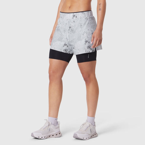 W087. Aerotex™ Side Split Liner Short - Sedona Snow Camo