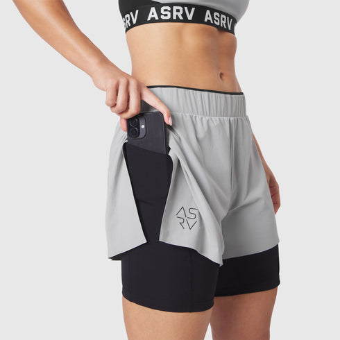 W087. Aerotex™ Side Split Liner Short - Slate Grey