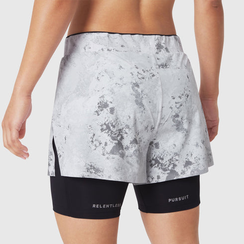 W087. Aerotex™ Side Split Liner Short - Sedona Snow Camo