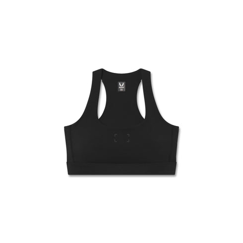 W096. LYCRA® ADAPTIV Racerback Sports Bra - Black