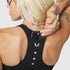 W096. LYCRA® ADAPTIV Racerback Sports Bra - Black