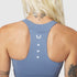 W096. LYCRA® ADAPTIV Racerback Sports Bra - Slate Blue