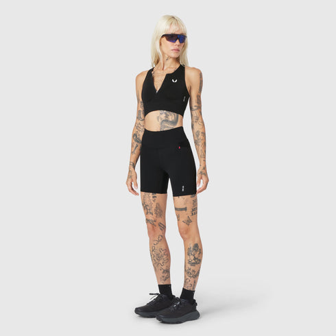W097. LYCRA® ADAPTIV Seamless Zip Bra - Black