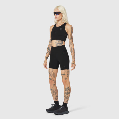 W097. LYCRA® ADAPTIV Seamless Zip Bra - Black
