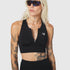 W097. LYCRA® ADAPTIV Seamless Zip Bra - Black
