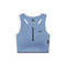 W097. LYCRA® ADAPTIV Seamless Zip Bra - Slate Blue