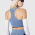 W097. LYCRA® ADAPTIV Seamless Zip Bra - Slate Blue