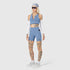 W097. LYCRA® ADAPTIV Seamless Zip Bra - Slate Blue