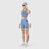 W097. LYCRA® ADAPTIV Seamless Zip Bra - Slate Blue
