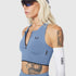 W097. LYCRA® ADAPTIV Seamless Zip Bra - Slate Blue