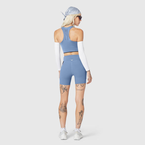 W097. LYCRA® ADAPTIV Seamless Zip Bra - Slate Blue