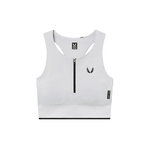 W097. LYCRA® ADAPTIV Seamless Zip Bra - Slate Grey