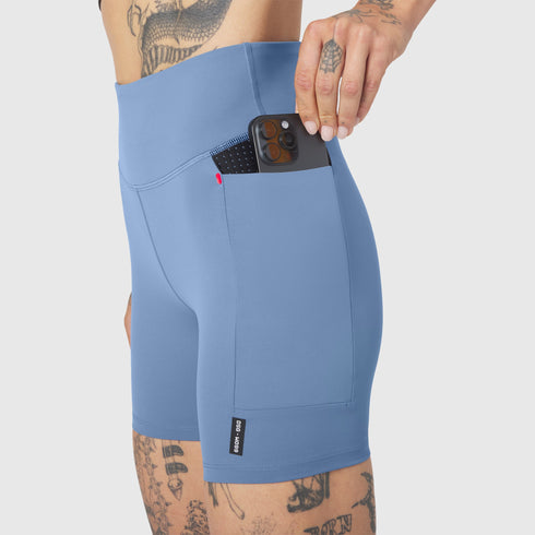 W099. LYCRA® ADAPTIV Hybrid Bike Short - Slate Blue