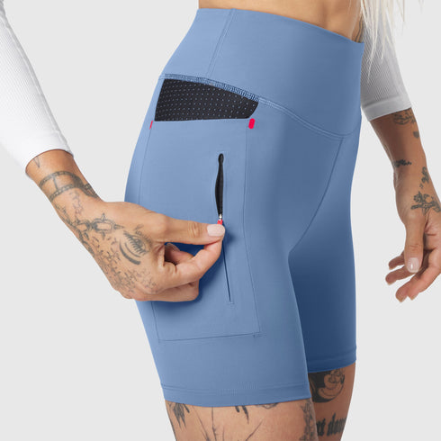 W099. LYCRA® ADAPTIV Hybrid Bike Short - Slate Blue