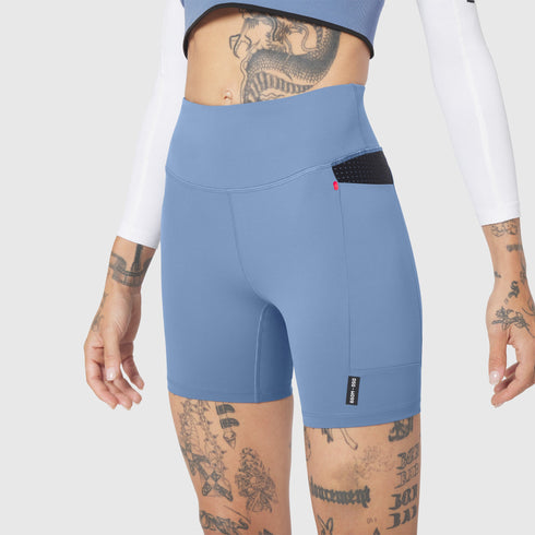 W099. LYCRA® ADAPTIV Hybrid Bike Short - Slate Blue