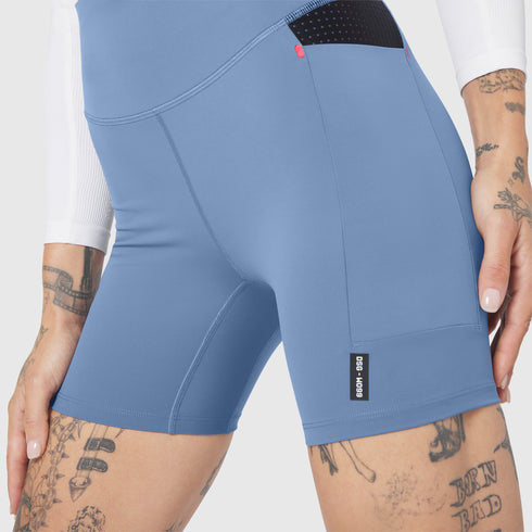 W099. LYCRA® ADAPTIV Hybrid Bike Short - Slate Blue
