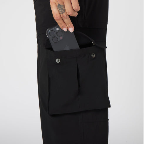 W100. 2-in-1 Convertible Pant - Black