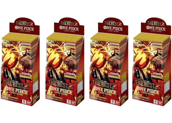 2025 Bandai One Piece The Best Vol. 2 (PRB-02) Booster Box 4x Lot