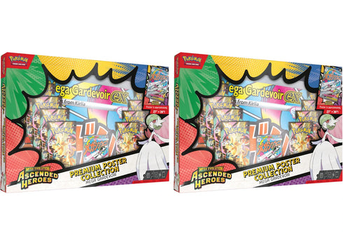 2026 Pokémon Mega Evolution Ascended Heroes Mega Gardevoir Premium Poster Collection 2x Lot