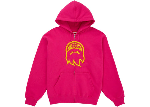 Supreme Spitfire Zip-Up Hooded Sweatshirt Pink