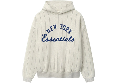 Fear of God Mets Sport Hoodie (Oatmeal Heather Dark Sapphire Pinstripes)