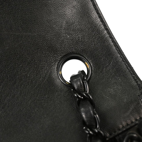 So Black Classic Double Flap Bag Quilted Lambskin Medium