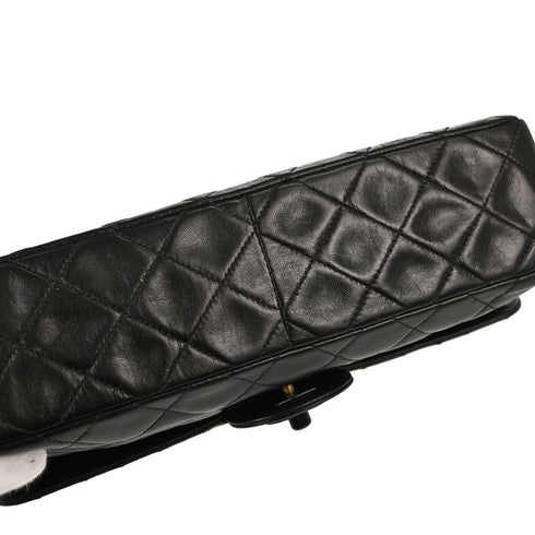 So Black Classic Double Flap Bag Quilted Lambskin Medium