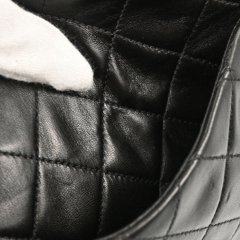 So Black Classic Double Flap Bag Quilted Lambskin Medium
