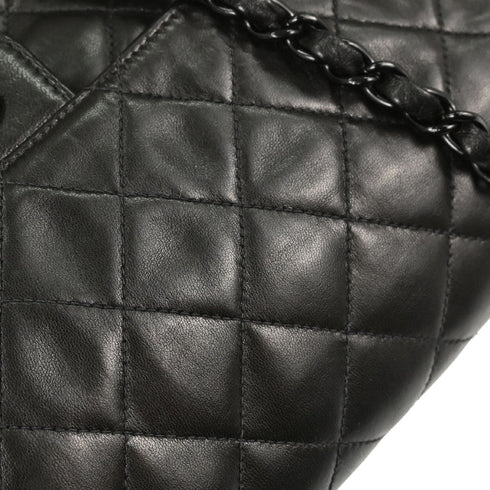 So Black Classic Double Flap Bag Quilted Lambskin Medium