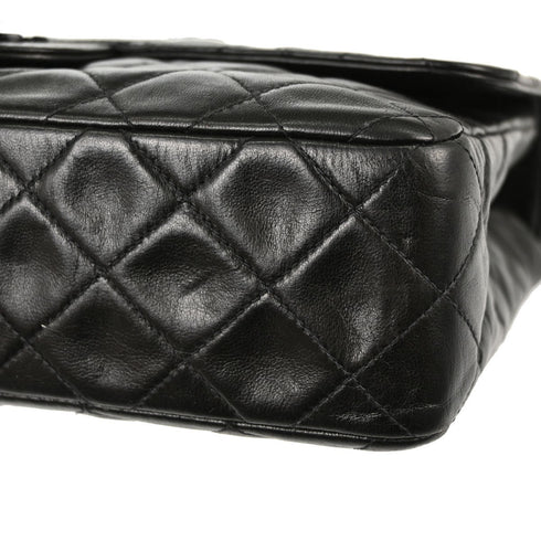 So Black Classic Double Flap Bag Quilted Lambskin Medium