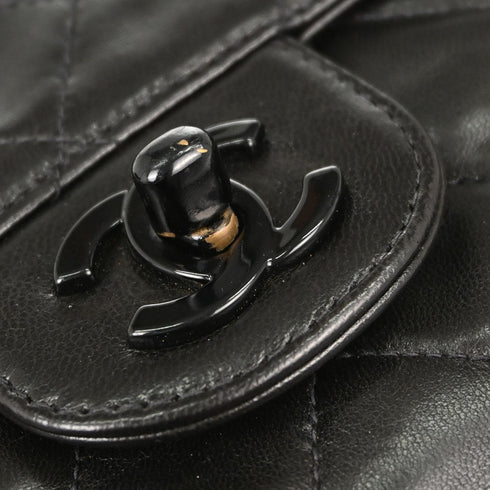 So Black Classic Double Flap Bag Quilted Lambskin Medium