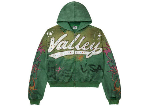 Vale Forever Inferno Zip Up Hoodie Green