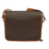 Vintage Saddle Flap Shoulder Bag Macadam Coated Canvas Small