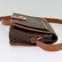 Vintage Saddle Flap Shoulder Bag Macadam Coated Canvas Small