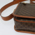 Vintage Saddle Flap Shoulder Bag Macadam Coated Canvas Small