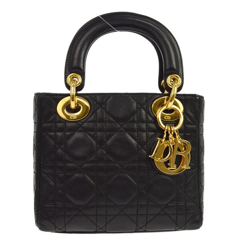 Vintage Lady Dior Bag Cannage Quilt Lambskin Mini