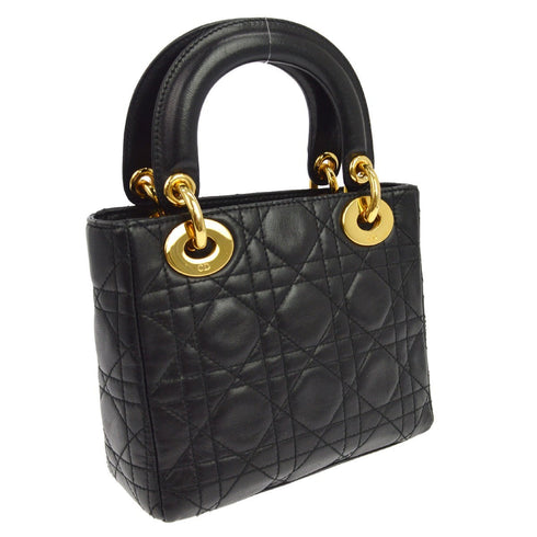 Vintage Lady Dior Bag Cannage Quilt Lambskin Mini
