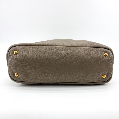 Side Zip Shopper Tote Vitello Daino Large