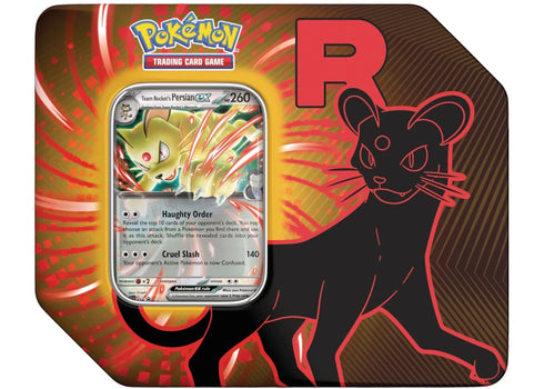 2025 Pokémon Team Rocket Persian Ex Tin Case (US)