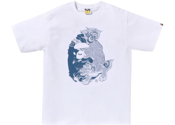 BAPE A Bathing Ape Japanese Tattoo Big Ape Head Tee White