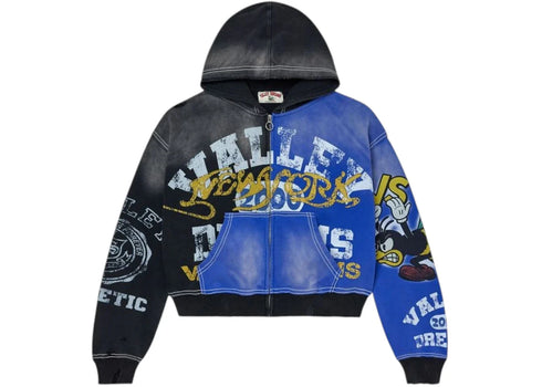 Vale Forever Bipolar Big Zip Up Hoodie Grey
