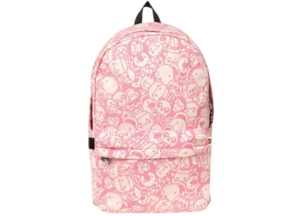 BAPE Baby Milo & Friends Large Backpack Pale Pink