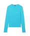 Le t-shirt Brodé Manche Longue Bleu Jacquemus