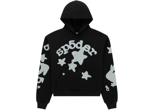Sp5der Reflective Beluga Hoodie Black