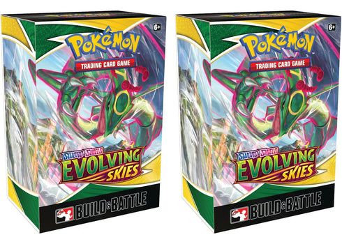 Pokémon TCG Sword & Shield Evolving Skies Build & Battle Box 2x Lot