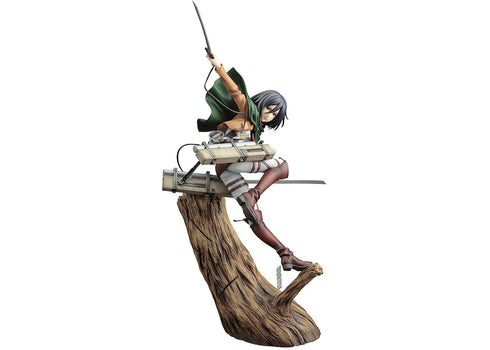 Kotobukiya Artfx J Attack On Titan Mikasa Ackerman Renewal Package Version Figure Brown